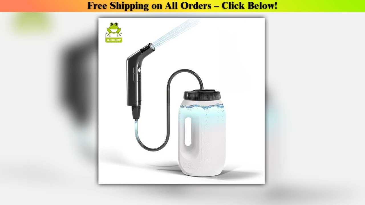 25L Portable Electric Bidet Rechargeable Shataf Hand Bidet Butt Sprayer for Personal Hygiene