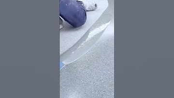 the process of leveling the cement mixture  #shorts