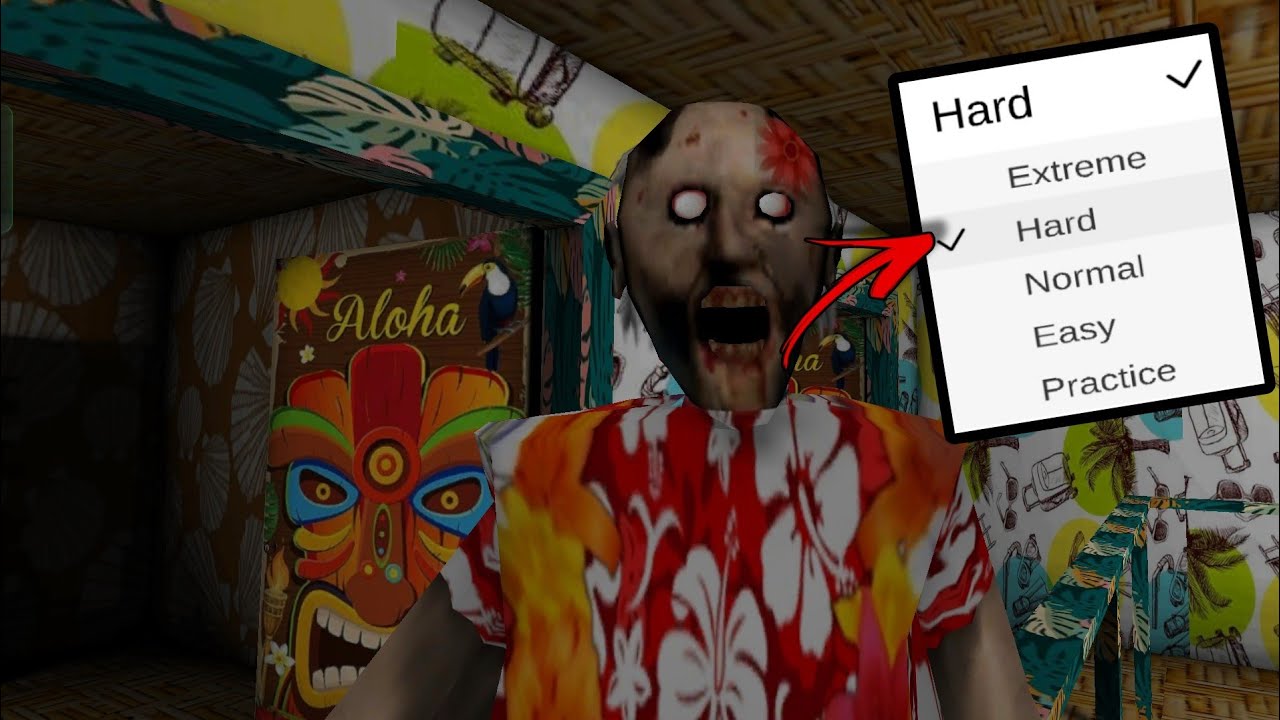 Granny Game Horror Escape Gameplay Beach Granny Hard Mode Episode 4