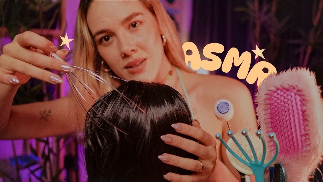 ASMR Massagem no Couro Cabeludo 💆🏻‍♀️ Voz Suave