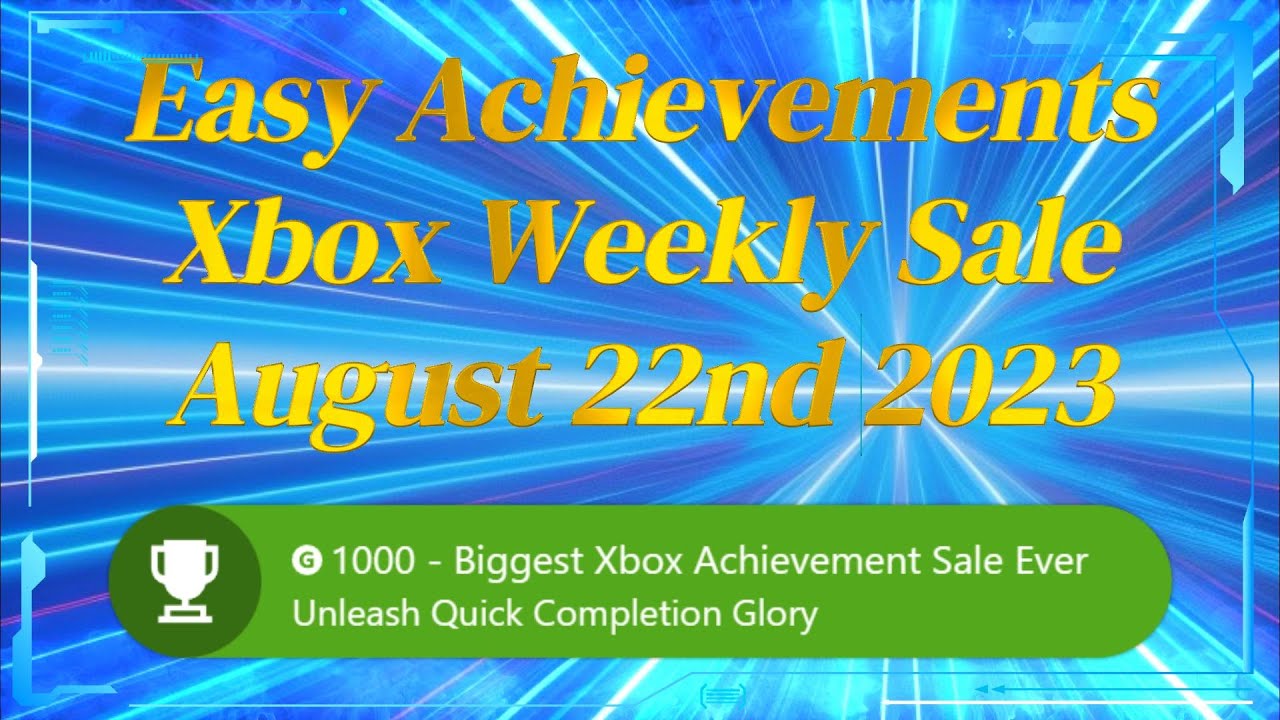 🎮🔥 Biggest #xbox Achievement Sale Ever: Unleash Quick Completion Glory ...
