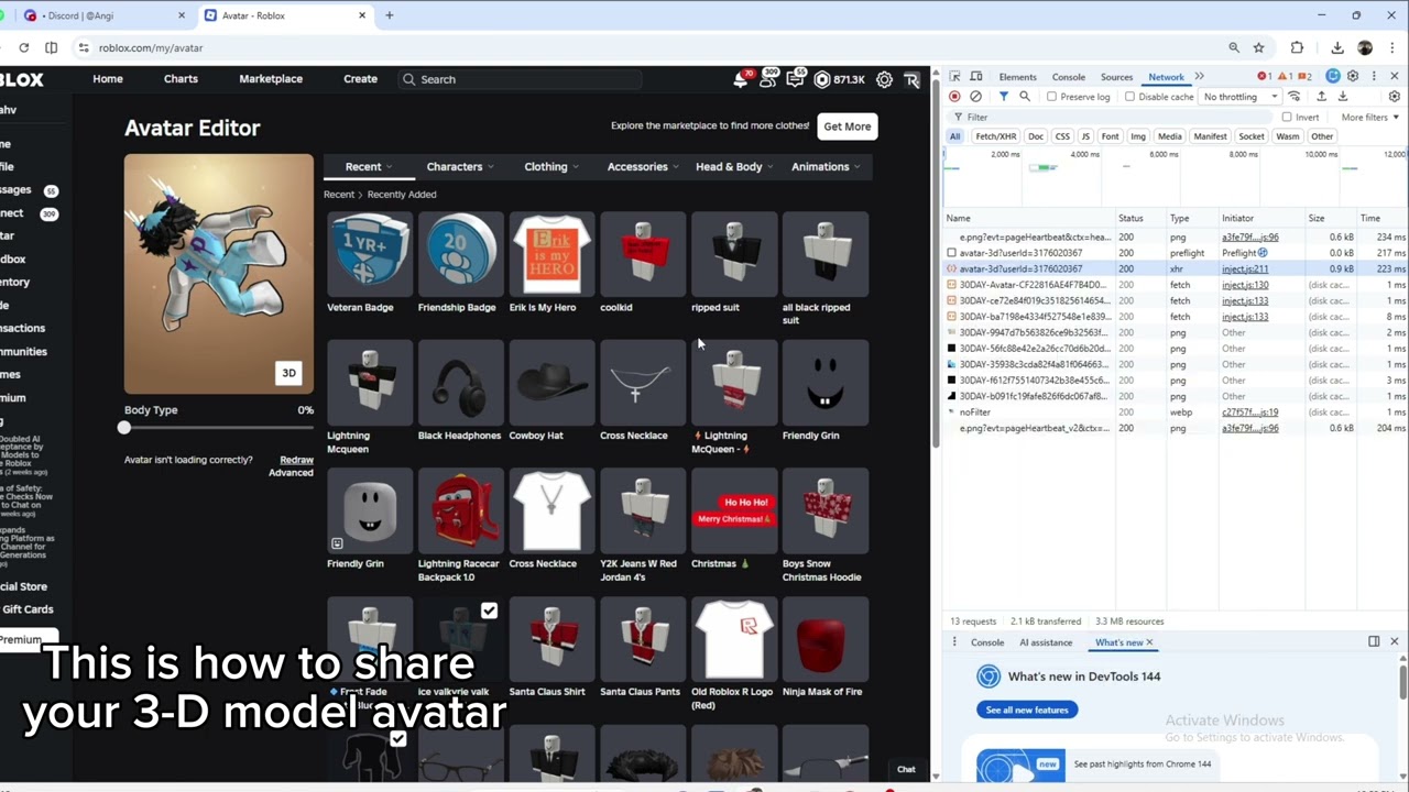 How to Upload & Share Your Full 3D Avatar in Roblox (360 Avatar Tutorial)