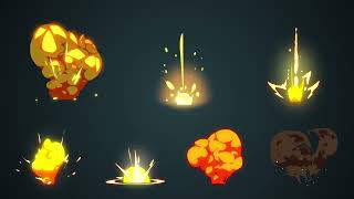 Cartoon Flash 2D FX explosions DaVinci Resolve Template
