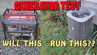 Running Central Air With A Generator ~ Predator Generator Test
