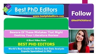 Beware Of These Mistakes That Might Destroy Your Literature Review