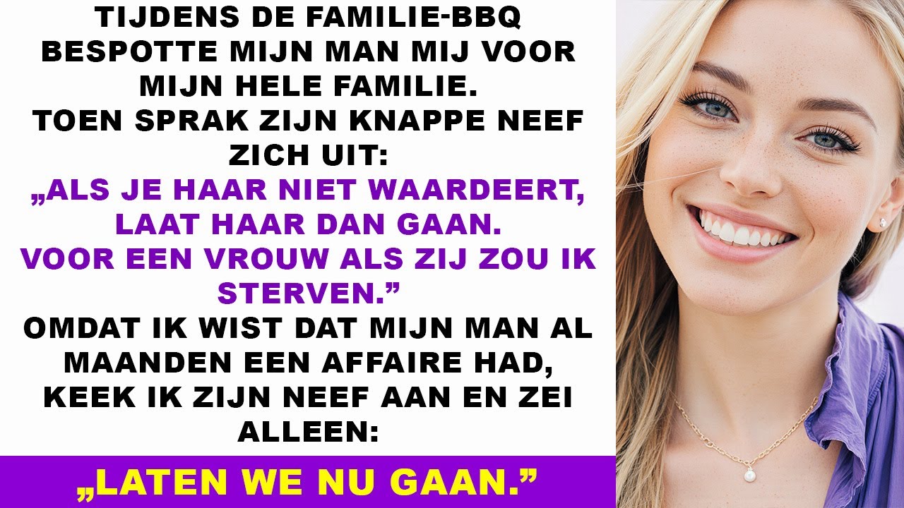 Mijn man probeerde me te kleineren en uit te lachen tijdens een familiebbq; toen stapte zijn in en…