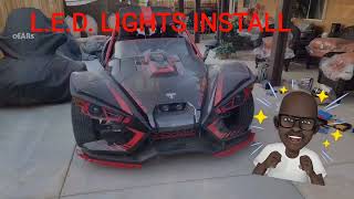 Today I installed new day time running lights on my 2018 slingshot. Complete install A to Z.