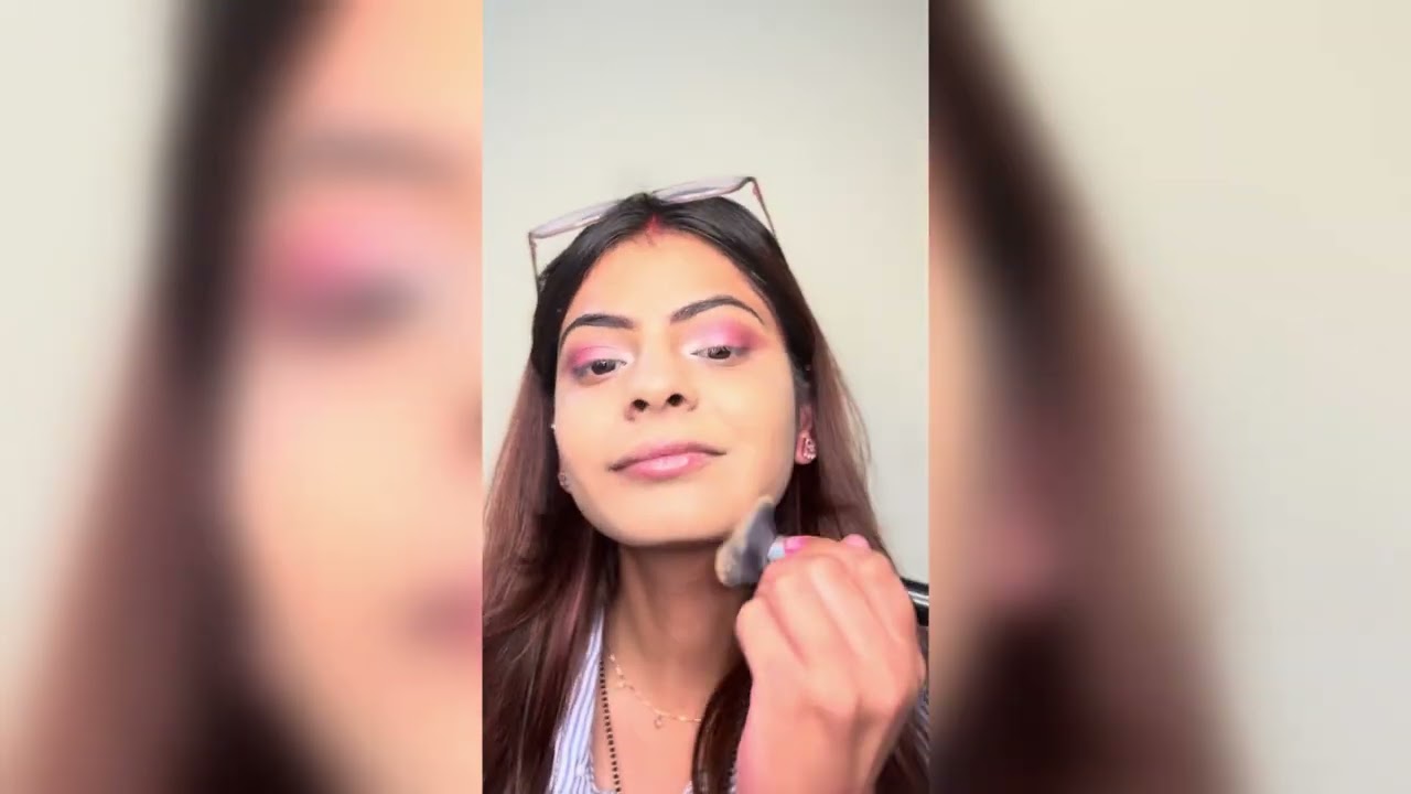 Rosy mauve soft glam makeup look💕