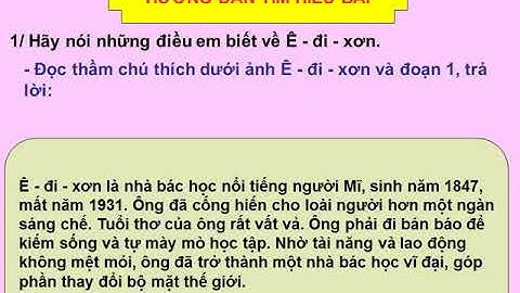 Tập đọc (tuần 22) Nhà bác học và bà cụ