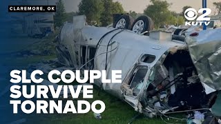 Utah couple loses mobile home after tornado rips through campground in Oklahoma