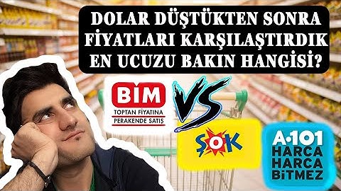 ŞOK VS A101 VS BİM ! HANGİ MARKET ÜRÜNLERİ DAHA UCUZ?