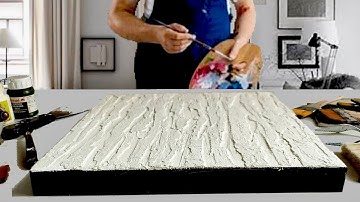 TEXTURED ABSTRACT Art On Canvas / ACRYLIC Painting Step by Step / Beginners Tutorial