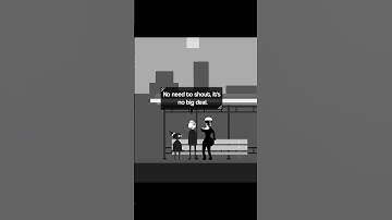 Tall lady Victoria protecting Willow in bus stop #gamedev