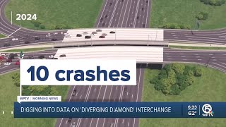 Is Boca Raton 'diverging diamond' intersection effectively reducing crashes?