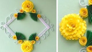 Paper Flower Wall Hanging- Easy Wall Decoration-paper craft-DIY wall decoration