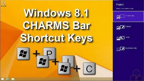 Windows 8.1 Charms Bar Shortcut Keys