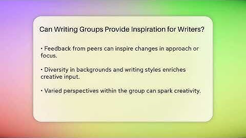 Can Writing Groups Provide Inspiration for Writers? - The Prose Path