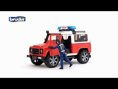 Video: Fire Station Set with Land Rover Jeep and Bruder Figure 26977578