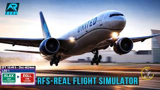 RFS - Real Flight Simulator- Los Angeles to London||FullFlight|Boeing777||United||FullHD|RealRoute