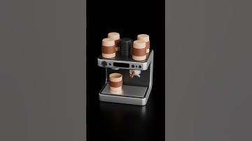 Coffee machine in Blender #coffee #coffeemaker #blender #3dmodeling #tutorial