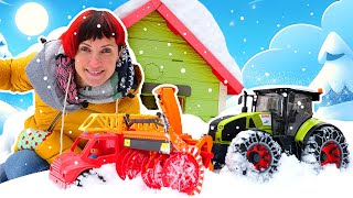 Капуки машины - Снегоуборщик ❄️🚜 Развивающие видео про машинки для малышей