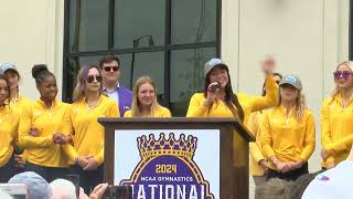 Fans welcome home LSU Gymnastics National Champions