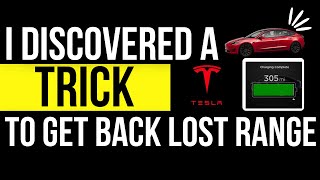 I Discovered A Trick To Get Back Lost Range In Your #Tesla