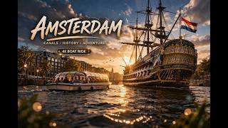 Amsterdam Canal Cruise 4K Boat ride Through Amsterdam Canals Netherlands