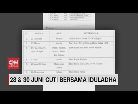 28 &amp; 30 Juni Cuti Bersama Iduladha