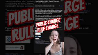 MAJOR PUBLIC CHARGE CHANGE #usaimmigration #uscis #greencard