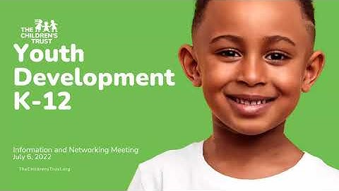 Youth Development Information Session - July 6, 2022