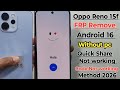 OPPO Reno 15F FRP remove Android 16 ✅ Oppo Google Account Unlock without PC 