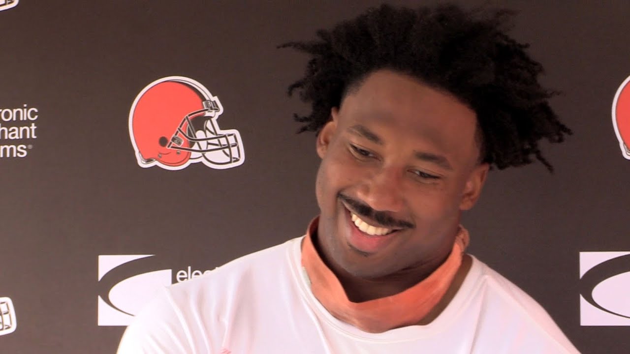 Myles Garrett on his quarterback graveyard for Halloween YouTube