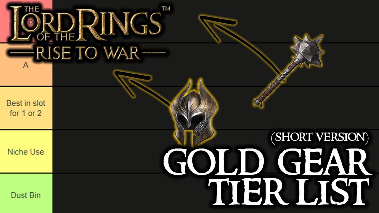 Lotr Rise to War Gold Gear Tier List (Short Version) YouTube