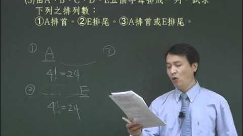【林晟數學-高職】試看排列組合第1集-相異物的直線排列