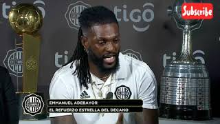 Emmanuel adebayor, olimpia, paraguay, 2020