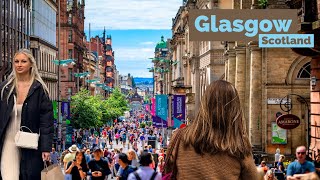 Glasgow, Scotland 🏴󠁧󠁢󠁳󠁣󠁴󠁿 | January 2023 Walking Tour 4K HDR 60fps