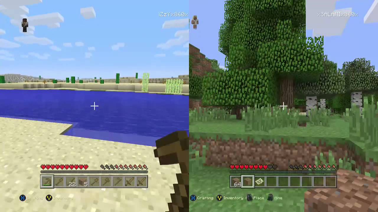 Minecraft Xbox One Split Screen Part 1 - YouTube