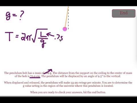 Finding gravitational field strength from the pendulum