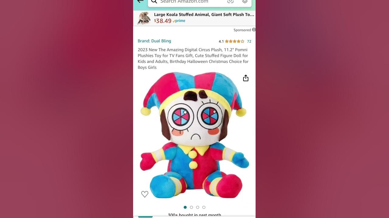 2023 New The Amazing Digital Circus Plush, 11.2 Pomni Plushies Toy and Jax  Plushies Toy, Cute Stuffed Figure Doll for Birthday Halloween