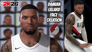 Damian Lillard Face Creation NBA 2K26