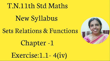 T.N.11th std maths  Exercise 1.1-4(iv) | Sets, Relations & Functions |