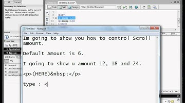 Macromedia Dreamweaver scrolling text amount.avi