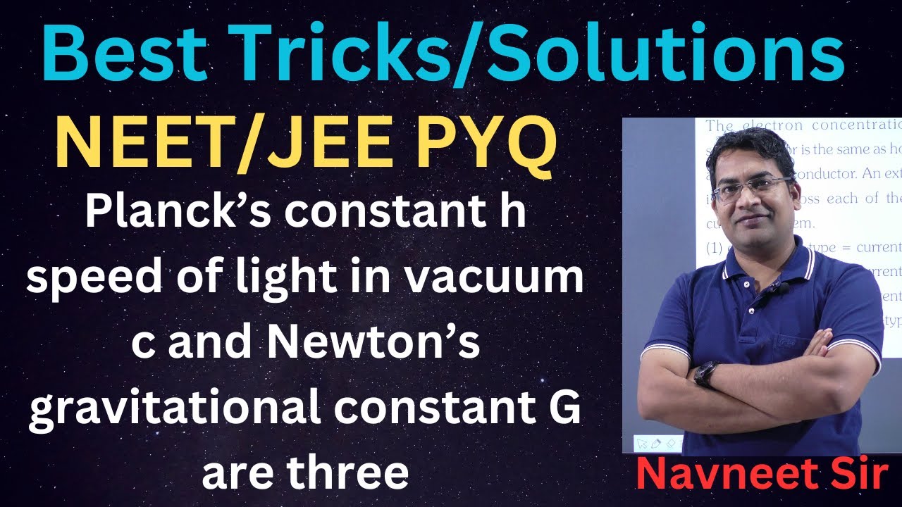 Planck S Constant H Speed Of Light In Vacuum C And Newton S Gravitational Constant G Are Three Youtube