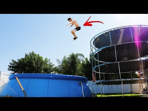 4 Story Trampoline Tower PARKOURSE!! (Parkour Challenge in our Water Park)