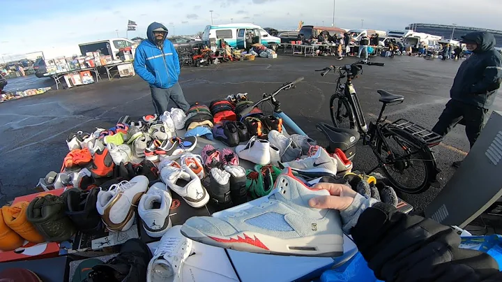 PRICE WENT FROM $200 TO $500 ON THIS RARE PAIR OF AIR JORDANS. VINTAGE NORTH FACE AT THE FLEA MARKET