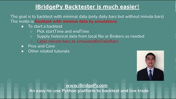 Backtest "Buy Low Sell High" by limited historical data promising algorithmic trading python IB TD