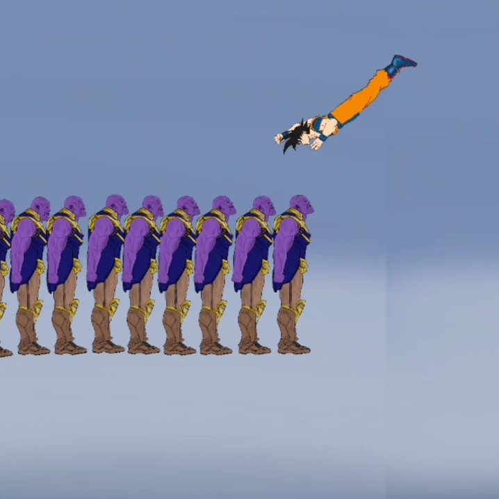 Who Would Beat 100 Thanos- Doraemon, Nobita, Goku, Vegeta, Denji, Saitama #zarooratrishta #animation