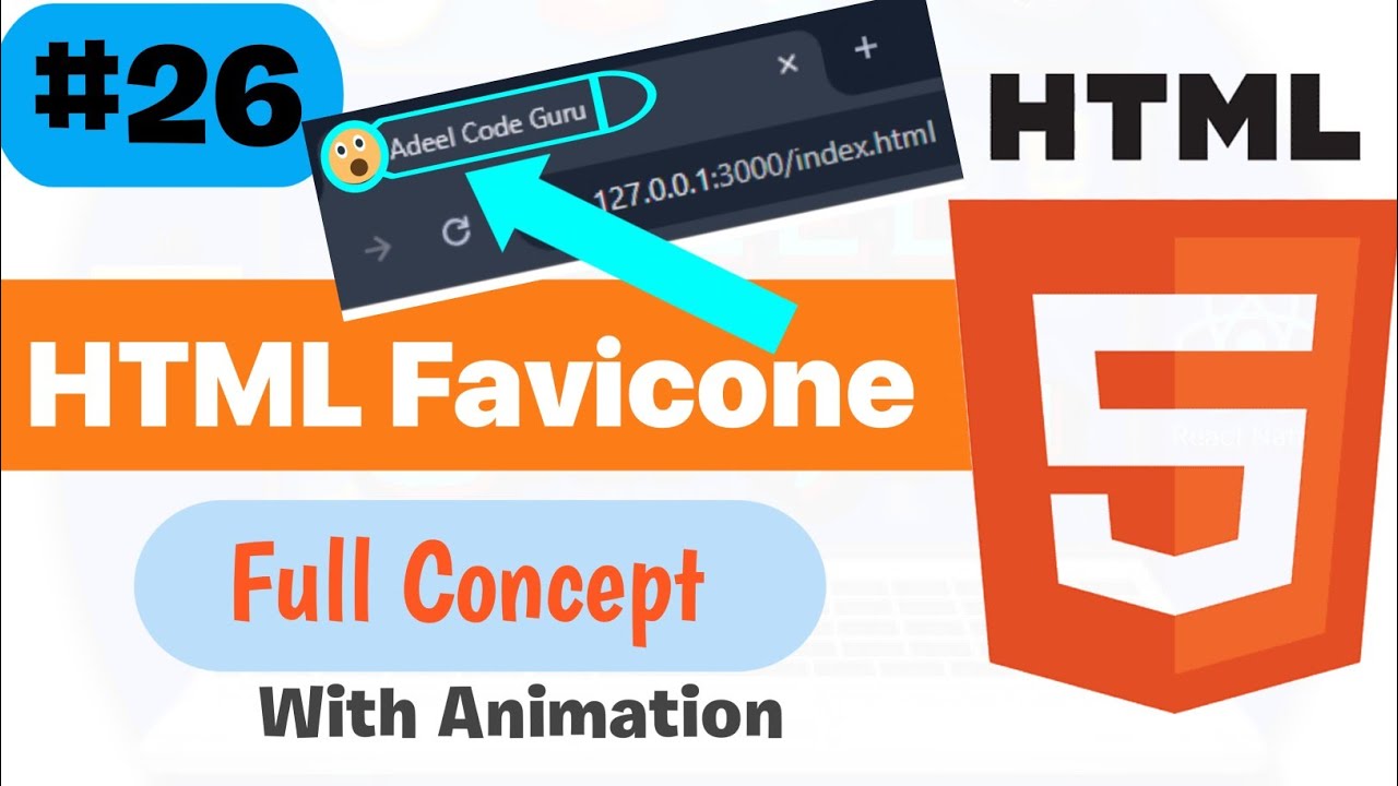 How To Add Icon On Title Bar In HTML How To Add Favicon In HTML Course