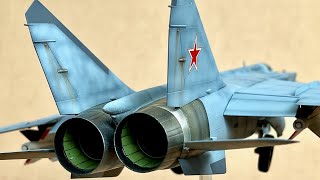 MIG-25 FOXBAT ~ just after takeoff - HASEGAWA 1/72